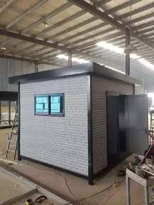 Metal carved board sentry box outdoor mobile steel structure security pavilion factory area gate guard Pavilion Park Scenic Area greenhouse