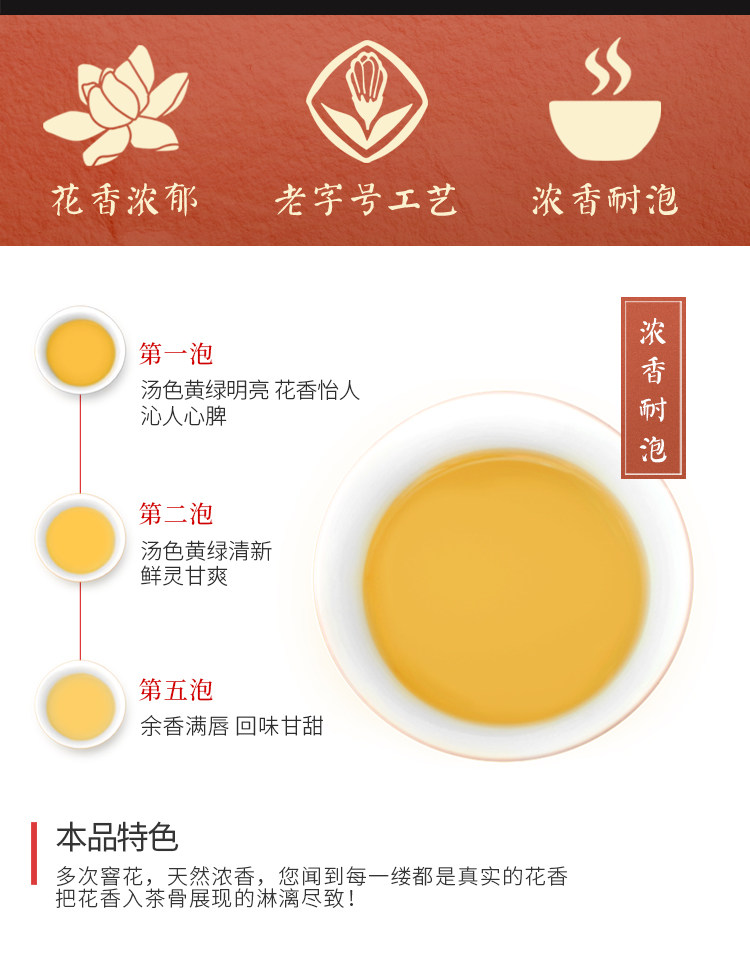江西老字号 林恩 春蕾茉莉绿茶 100g 图2