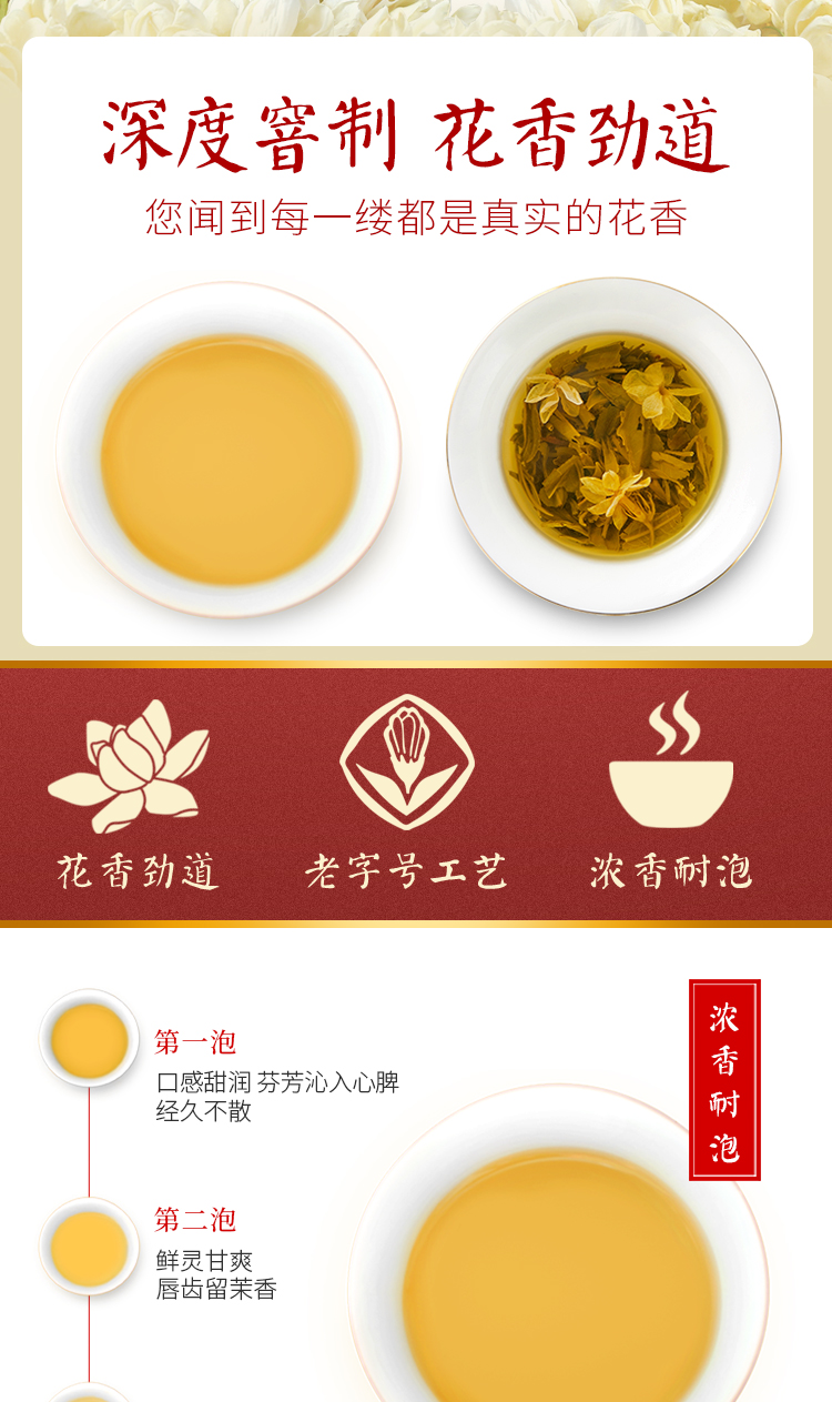 江西老字号 春蕾 浓香型 茉莉花茶 200g罐装 天猫优惠券折后￥24包邮（￥39-15）