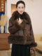 [Today's Release] Jiangnan Story Mother's Wear Fox Fur Warm and Stylish White Duck down Fur down Jacket
