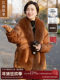 [Shipped by Sf Express] Jiangnan Story Mom's Style National Style Fox Fur Warm and Comfortable White Goose down Jacket