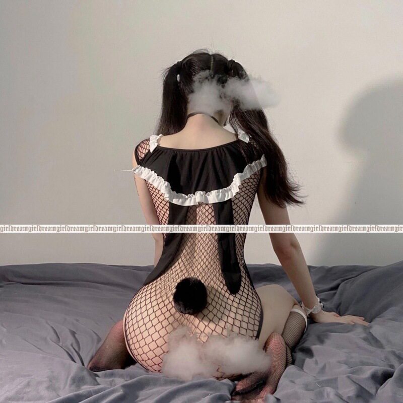 Love Interest Underwear Free of Rabbit Girls Day teas with hollowed-out and seductive pyjamas with seductive socks Sexy secondary meta