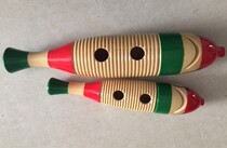 ORF percussion instruments Fish frog music teaching aids Scraping frog Fish frog Ming tube Shaving wood fish clapper Kindergarten school