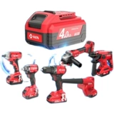 Бесколлекторная электродрель, фонарь, литиевые батарейки, отвертка, 20v, 13mm