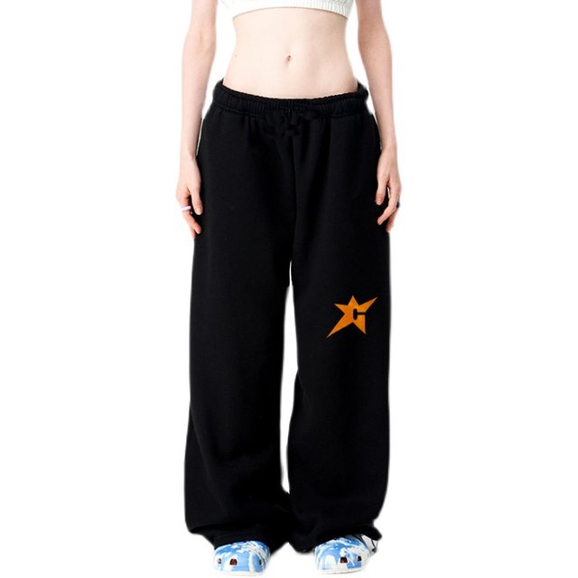 American retro HIPHOP hip-hop street fashion brand loose wide-leg pants harem pants trousers couples wear men and women