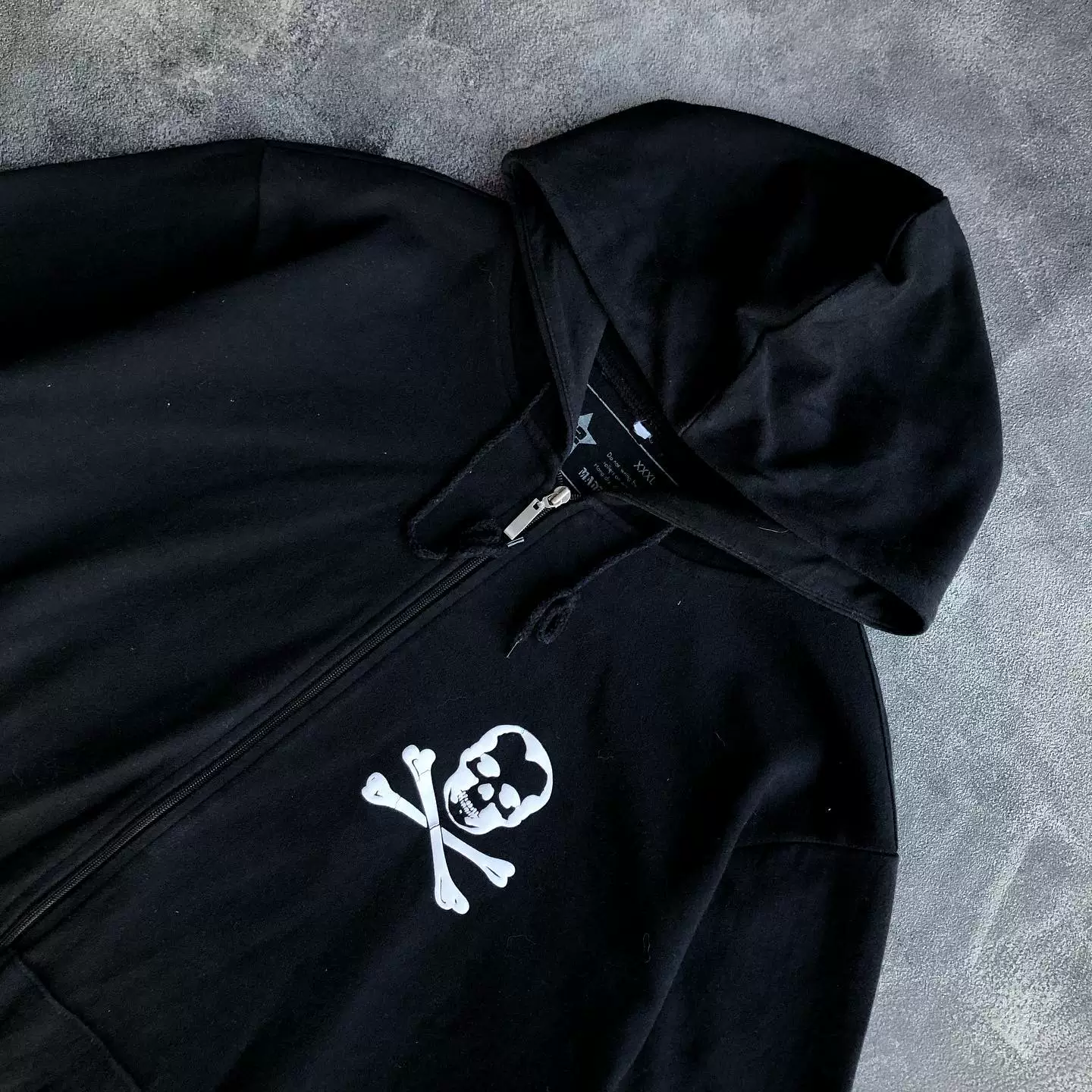 Худи с капюшоном и футболкой oversize в стиле атмосферический черный