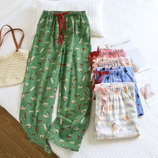 Pure cotton brushed women's cartoon pajamas