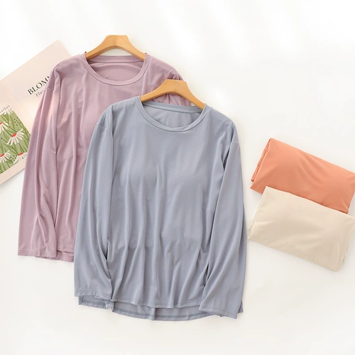 Топ с чашечками, демисезонный лонгслив, пижама, бюстгалтер, термобелье