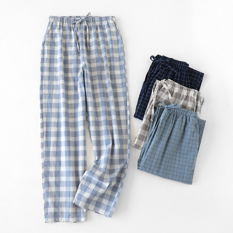 Men's Pure Cotton Pajama Pants, Long Pants, Loose Fit, Thin Style, Large Size, Suitable for Spring and Autumn, Casual Plaid Cotton Home Pants Men's Pure Cotton Pajama Pants, Long Pants, Loose Fit, Thin Style, Large Size, Suitable for Spring and Autumn, Casual Plaid Cotton Home Pants
