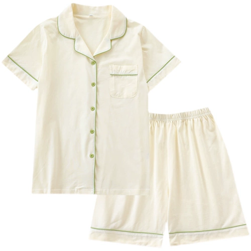 Свежая цветная летняя хлопковая пижама, хлопковые шорты для отдыха, хлопковый комплект, простой и элегантный дизайн