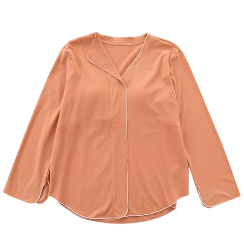 Топ с чашечками, осенняя пижама, удерживающий тепло лонгслив, оверсайз