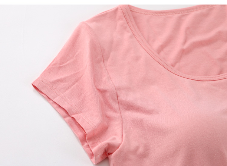 Ngắn tay t-shirt với ngực pad nữ miễn phí bra cup một phương thức vest yoga đáy áo loose có thể được đeo