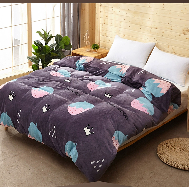 Flannel quilt cover Single flannel quilt cover sang trọng quilt cover 1,5 m 1,8 m2 m san hô lông cừu chăn quilt