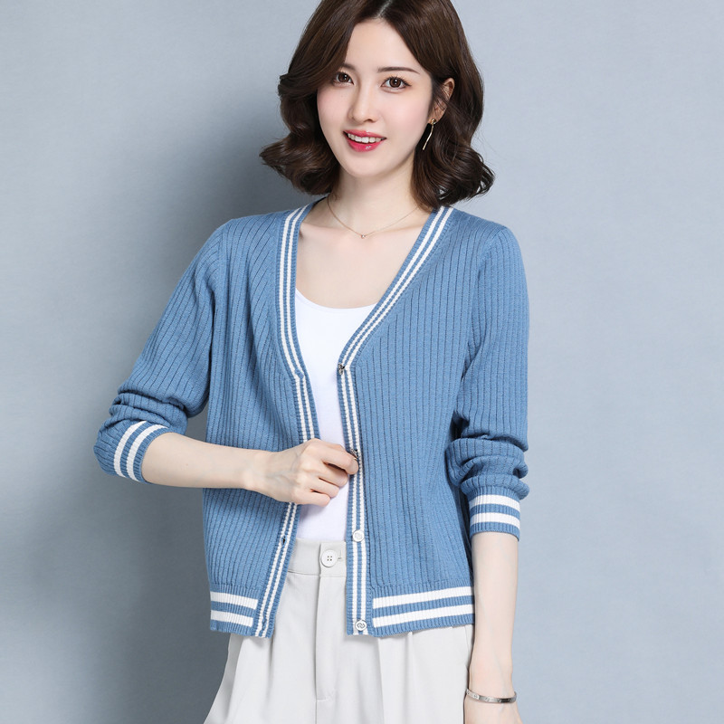 Tommy Hilfiger Women's Long-Sleeve Cardigan Short Sweater Fashionable American-Style Versatile Jacket New Knit Sweater Tommy Hilfiger Women's Long-Sleeve Cardigan Short Sweater Fashionable American-Style Versatile Jacket New Knit Sweater