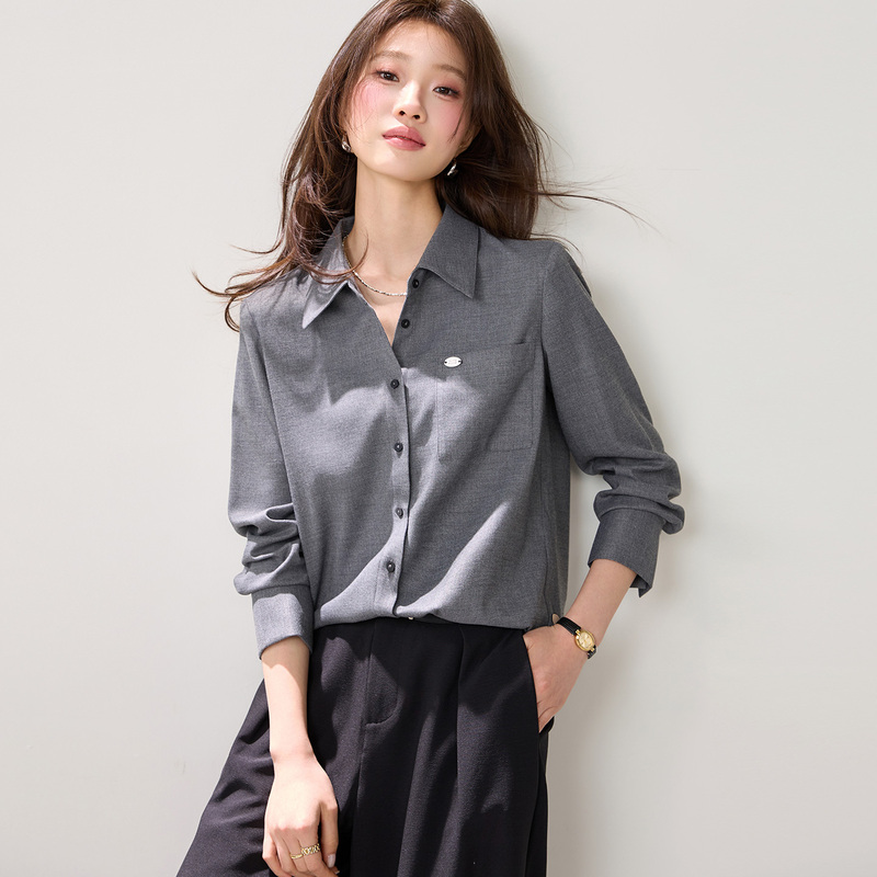 Authentic Tommy Hilfiger Women's Shirt Early Spring Cardigan Casual Work Professional Shirt Women's Stylish Top