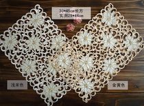 American fabric embroidery table mat Christmas plate mat Full of hollow insulation mat Coffee table mat Shooting props micro-defects