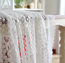 European snowflake water-soluble lace table cloth Beige white full hollow tablecloth Tea table towel embroidery tablecloth can be customized
