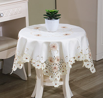 European fabric table cloth Embroidery tablecloth Table flag embroidery tablecloth Tea table towel Multi-function cover towel Chrysanthemum flowers