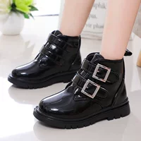 2098 Черные одиночные ботинки