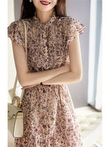SZHZ2022 years Xias new French style Broken Flowers dress with dress Girls senior sensation Dont make unique middle and long dresses superfairy