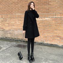 SZHZ fur coat woman mid-length 2021 autumn winter new double face cashmere big coat female high end 100 pure wool