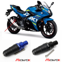 MOWOK motorcycle accessories for GSX250R GW250 modified exhaust pipe extended drop ball bumper