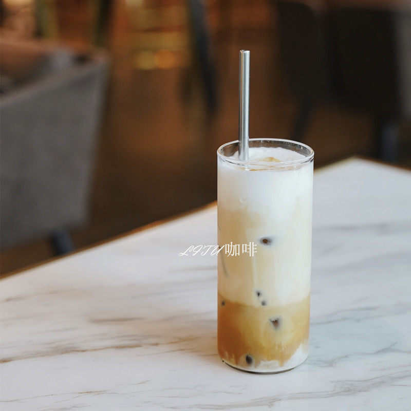 ins Net Red Cup high temperature resistant glass transparent water cup tea cup juice drink cup 500ML