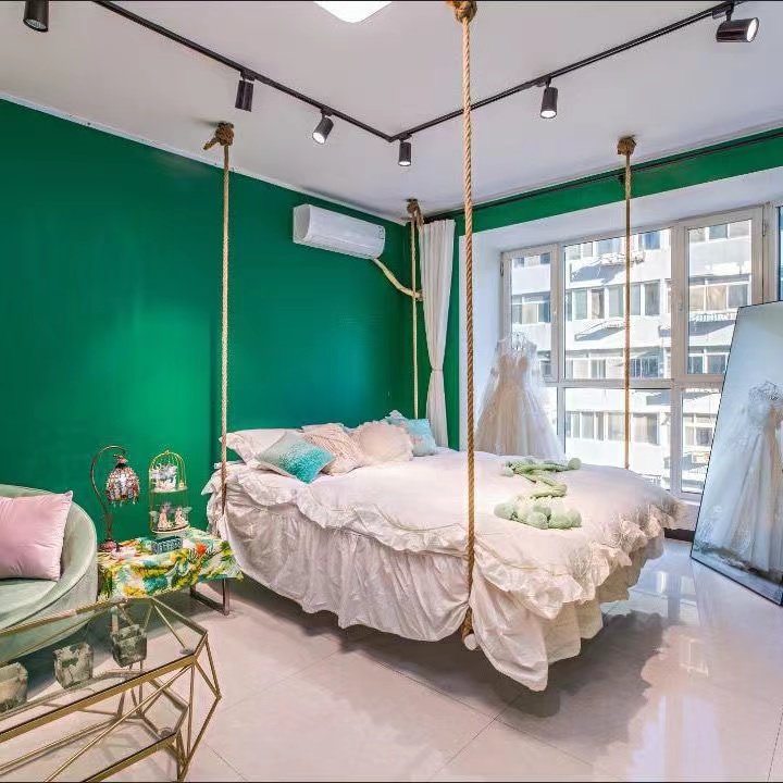 Net Red Folk Sleeping Hammock with shake-in-the-style interior Swings Bed Bed Suspended Bed Hotel Villa Creativity Small Red Book Rocking Bed