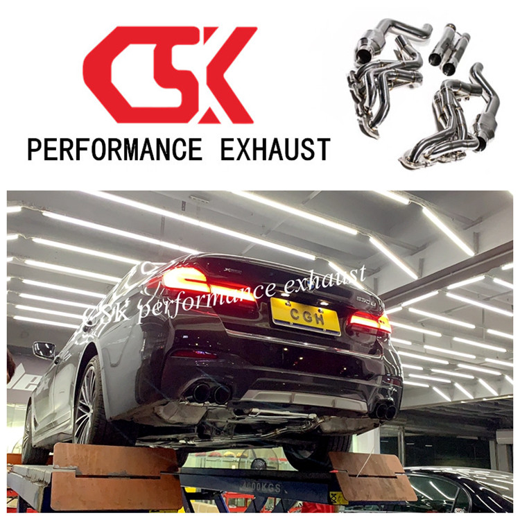 The new BMW530 525 G38 modified CSK full section head section middle tail section valve exhaust pipe sports car sound waves