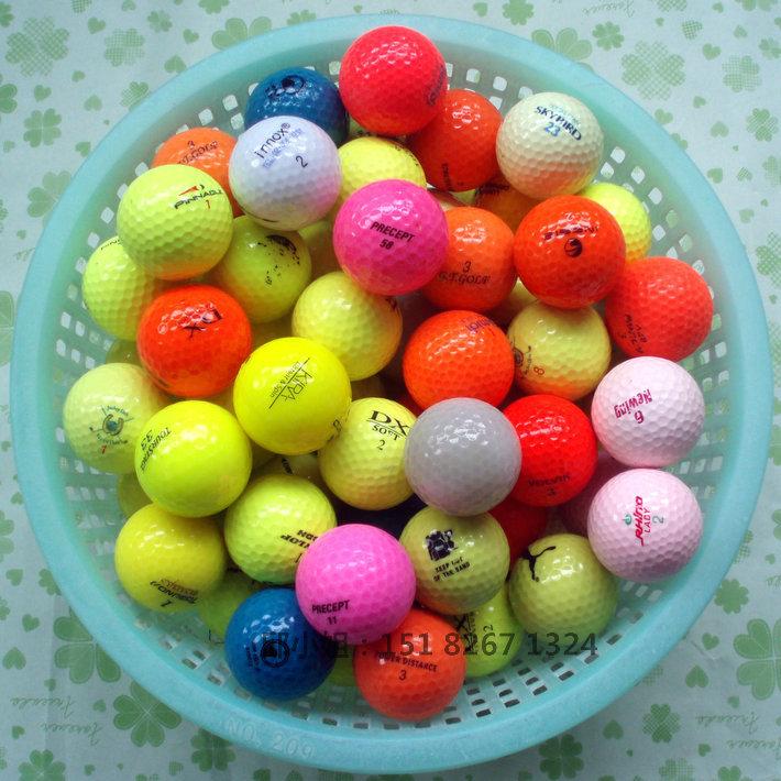 Second hand golf colour ball mixed brand 8 into new snow to buy full 50 ball national fee