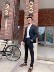 2019 mới Yue tùy chỉnh phần phù hợp với hai bộ - Suit phù hợp quần short nam kaki Suit phù hợp