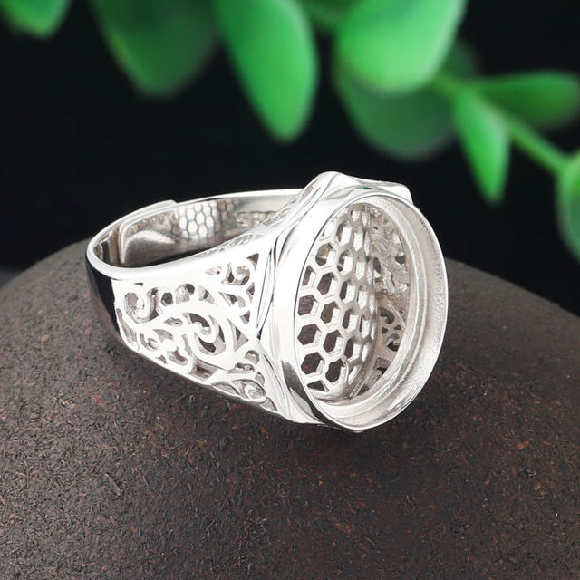 ແຫວນເງິນ 925 sterling ສະຫນັບສະຫນູນຜູ້ຊາຍ, ສະຫນັບສະຫນູນວົງເປົ່າ 8*9*10*11*12*13*14*15*16*17*18*19*20