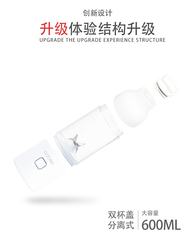 máy xay sinh tố Fruit Nest Goceo Juice Cup Điện cầm tay không dây Đàn ông và phụ nữ Bạn bè Sinh nhật Quà tặng năm mới Máy ép trái cây máy xay đậu nành