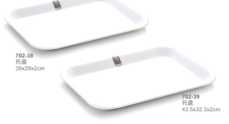 Yangge khay nhà hàng hình chữ nhật khay trà melamine Châu Âu cốc nước căng tin hộ gia đình thương mại bánh mì tấm bộ đồ ăn - Đồ ăn tối bộ chén đĩa cao cấp