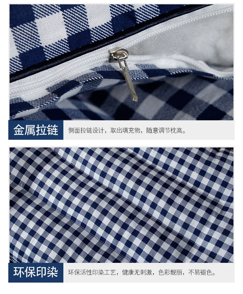 Khách sạn Five Star Gối Core Pearl Cotton Kiểu dáng Gối Đơn đôi Sức khỏe Gối Có thể tháo rời Cặp 2 - Gối
