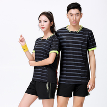 Summer new short sleeve table tennis suit mens and womens round neck shorts badminton sportswear custom jersey