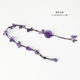 Amethyst anklet ສໍາລັບແມ່ຍິງ 2022 ສະເຫຼີມສະຫຼອງອິນເຕີເນັດໃຫມ່ ins recruitment peach blossom hand-woven students style old temperament forest style