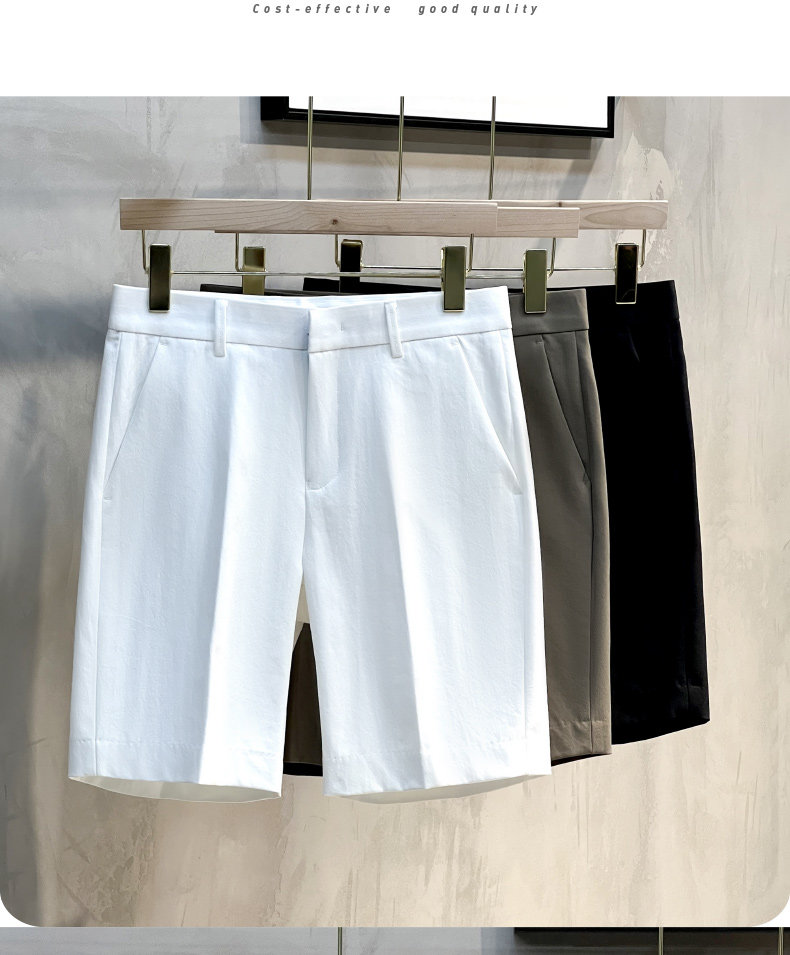 Летние тонкие белые штаны, мужские шорты, свободный прямой крой 