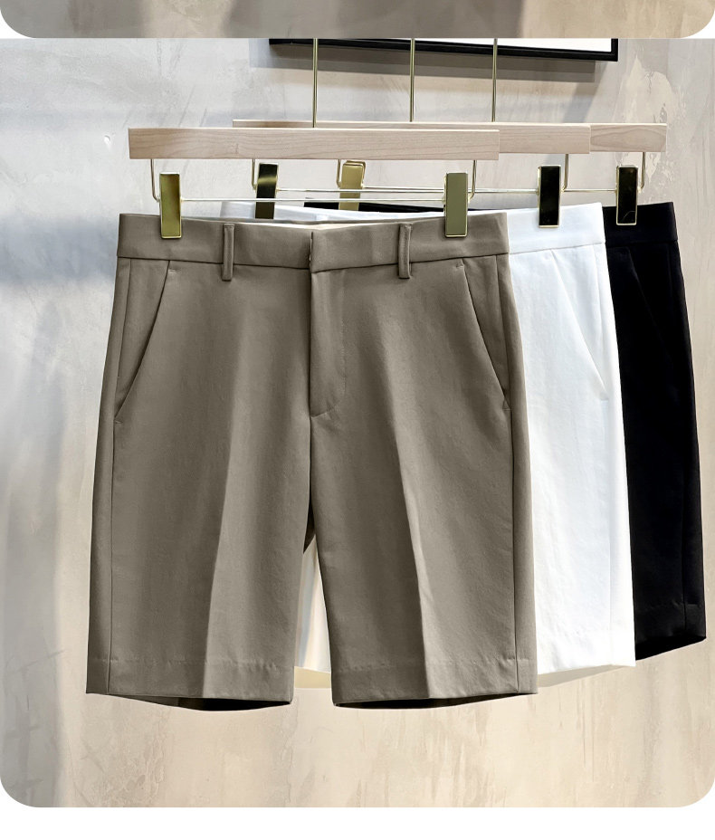 Летние тонкие белые штаны, мужские шорты, свободный прямой крой 