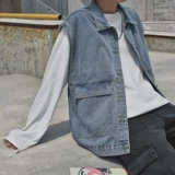 Tide, мужской ретро джинсовый осенний жилет, футболка без рукавов, куртка, оверсайз