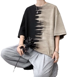 Летняя ретро футболка с коротким рукавом, градиент, в американском стиле