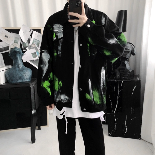 Джинсовая осенняя куртка для отдыха, свободный крой, в корейском стиле