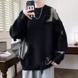 Демисезонный свитер, ретро шерстяной трикотажный кардиган для отдыха, оверсайз