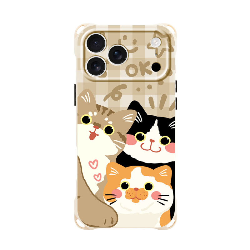 Style 2 — Crossbody Lanyard Strap Cats iPhone Case
