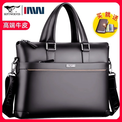 Septwolves, мужская барсетка, кожаная сумка на одно плечо, из натуральной кожи