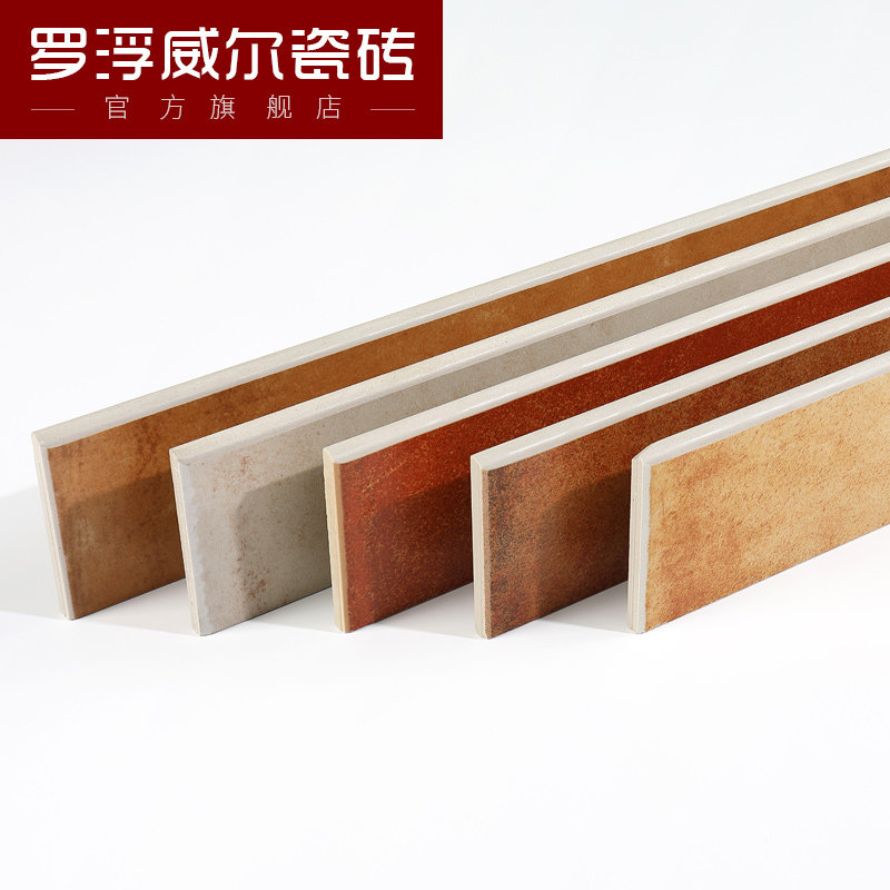 Rovewell line skirting board waist line side line tile accessories all-ceramic 500 600 wave line wave line