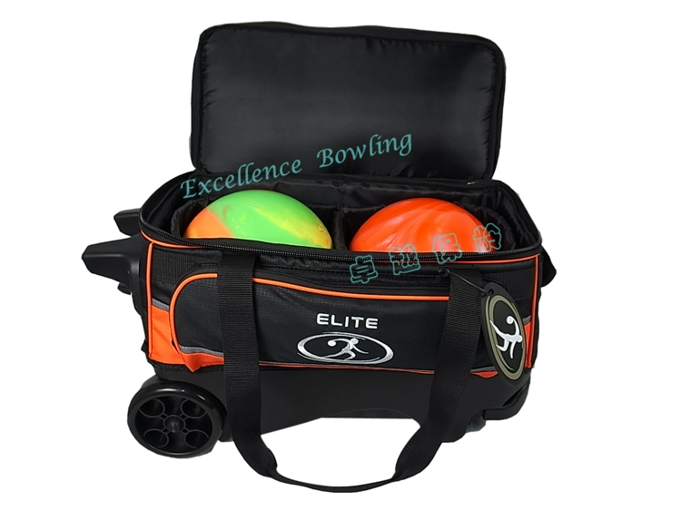 2014 mới ELITE ưu tú 1680 vòng lớn đôi bóng vẽ bowling túi bowling túi ~ cam đen