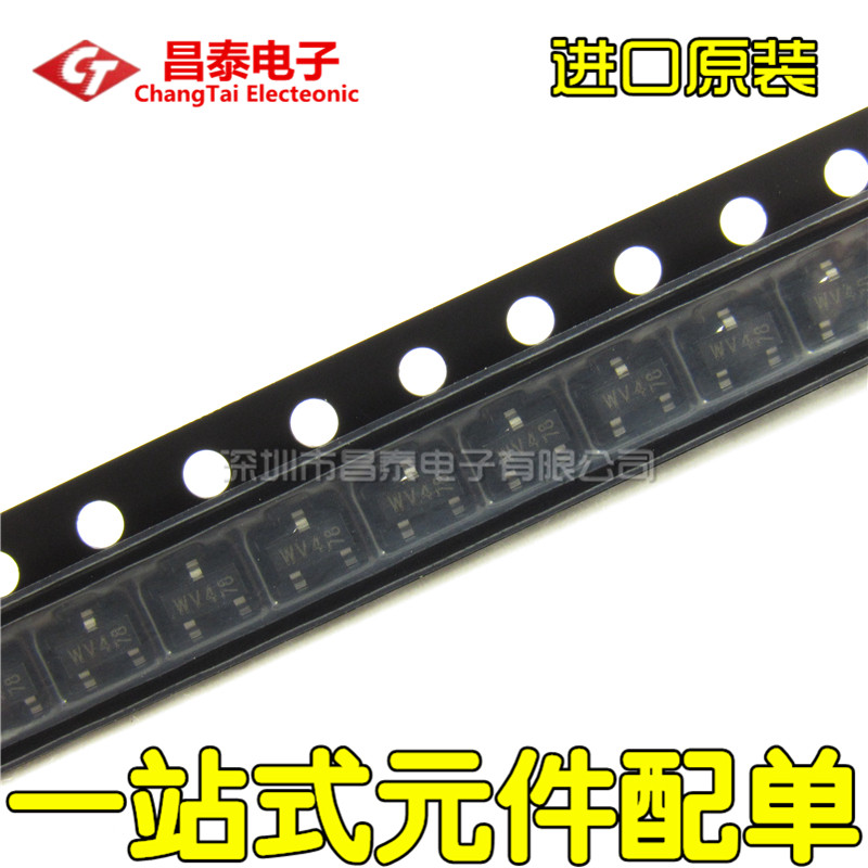 Imported original BAT54S silk printing WV4 SOT-23 Shotky diode patch