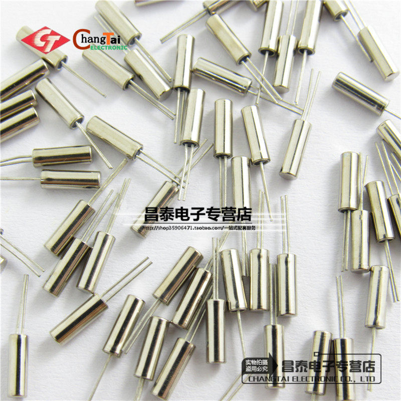 Plugin 32768K 3x8mm cylindrical 2 * 6mm quartz crystal 32768KHZ Passive crystal oscillator