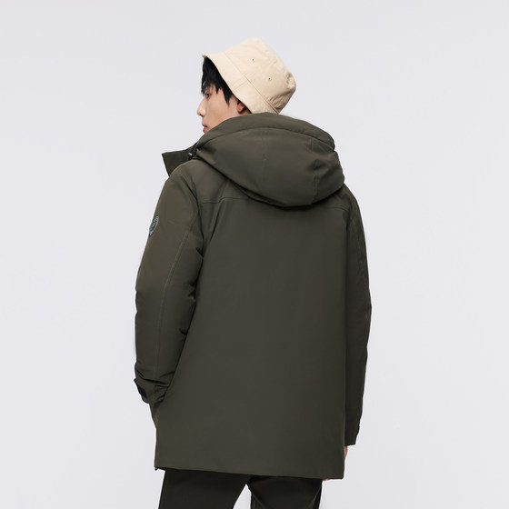 Bosideng 새 겨울 남성 짧은 클래식 캐주얼 다운 재킷 후드 슬림핏 작업 재킷